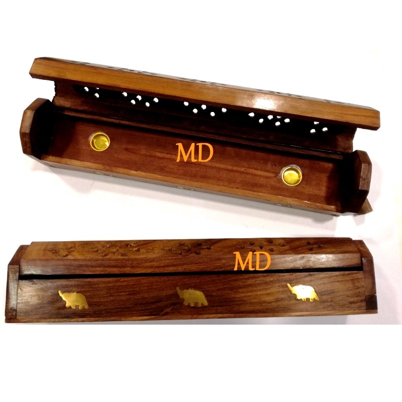 Incensarios de Madera Metal Bronce al detalle