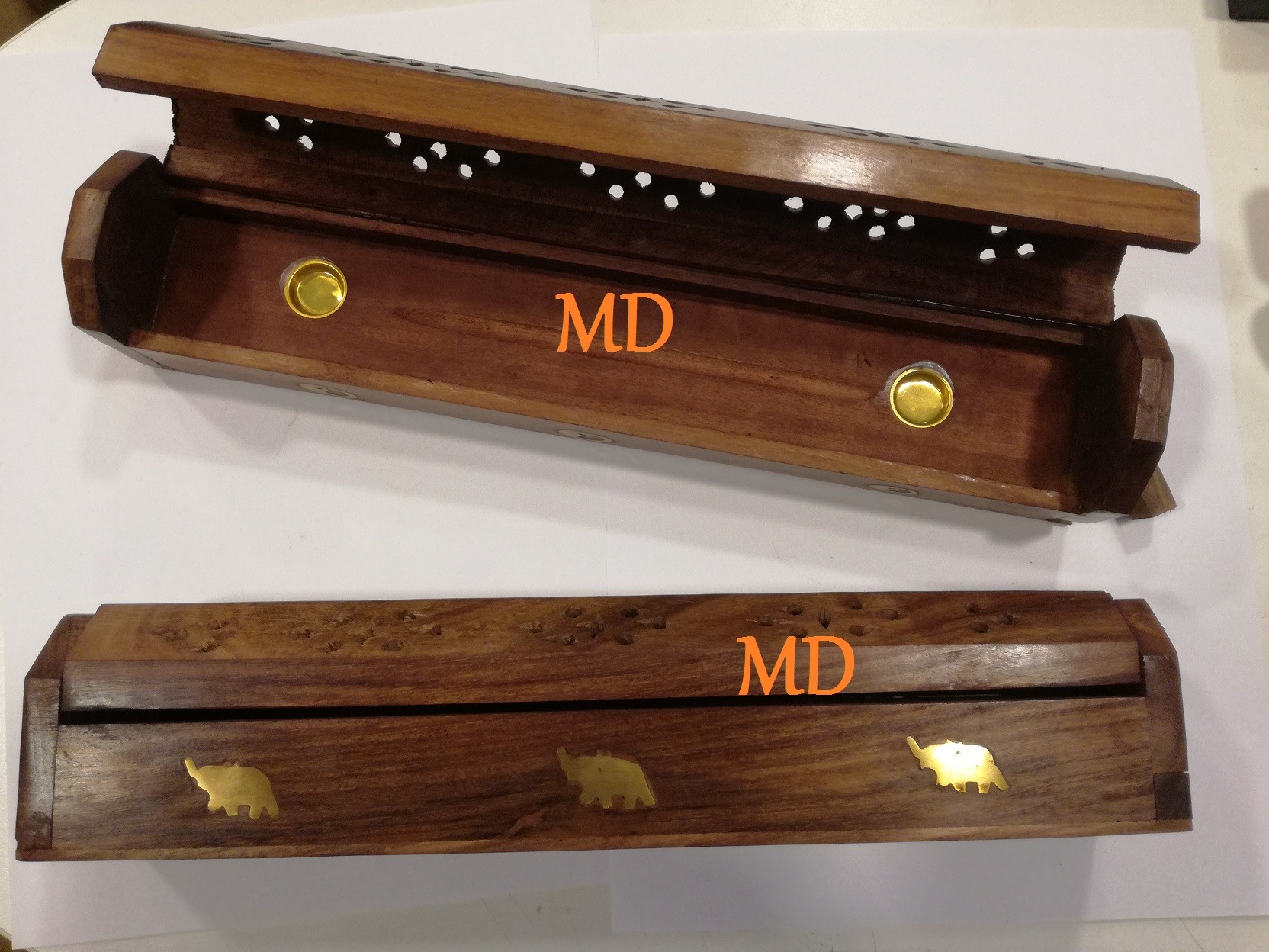 Incensarios de Madera Metal Bronce